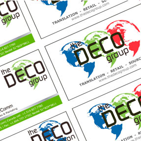 The Deco Group Business Cards